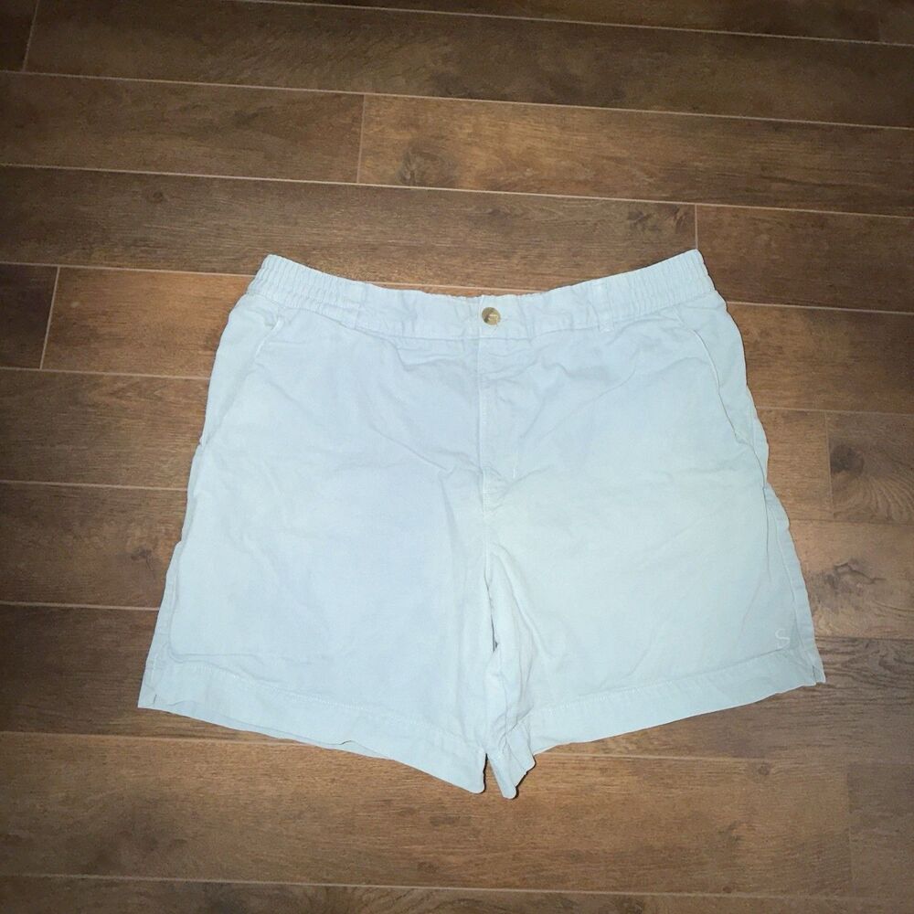 Southern Proper Preppy Camp Shorts Men's Size LARGE Beige Elastic Waist Casual